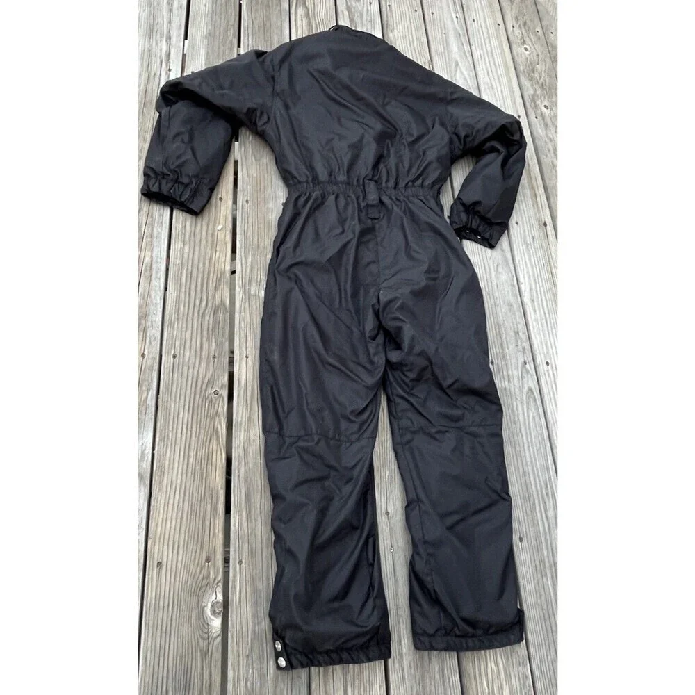 Postcard Men's US 38 One Piece Ski Snow Suit Italy - Black
